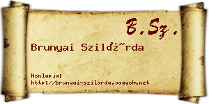 Brunyai Szilárda névjegykártya